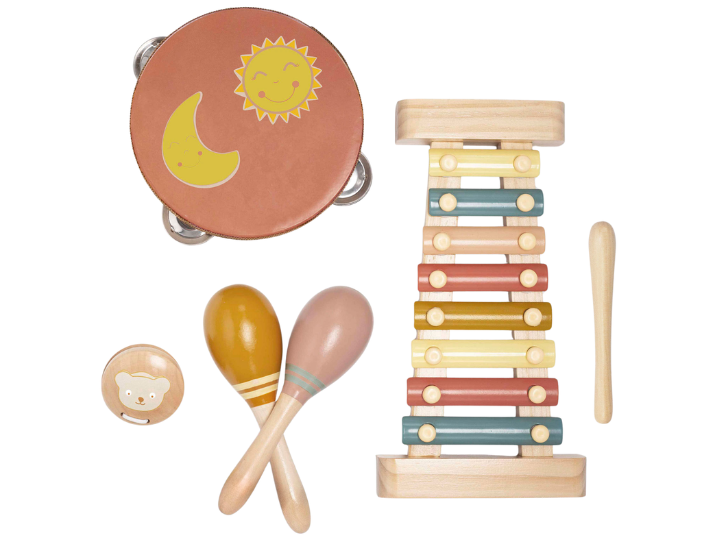 Coffret musical - 4 instruments en bois FSC