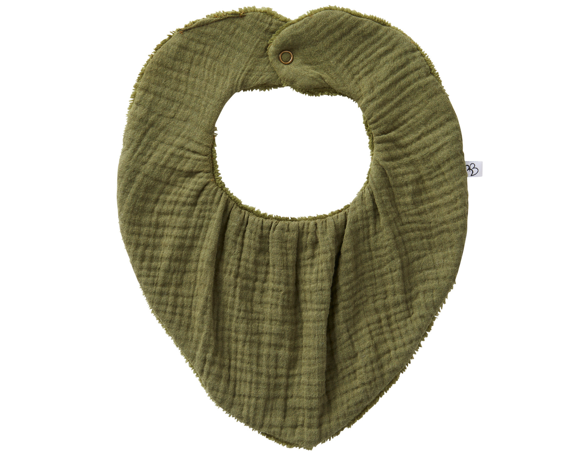 Bavoir Bandana Réversible – Fougère - Personnalisable