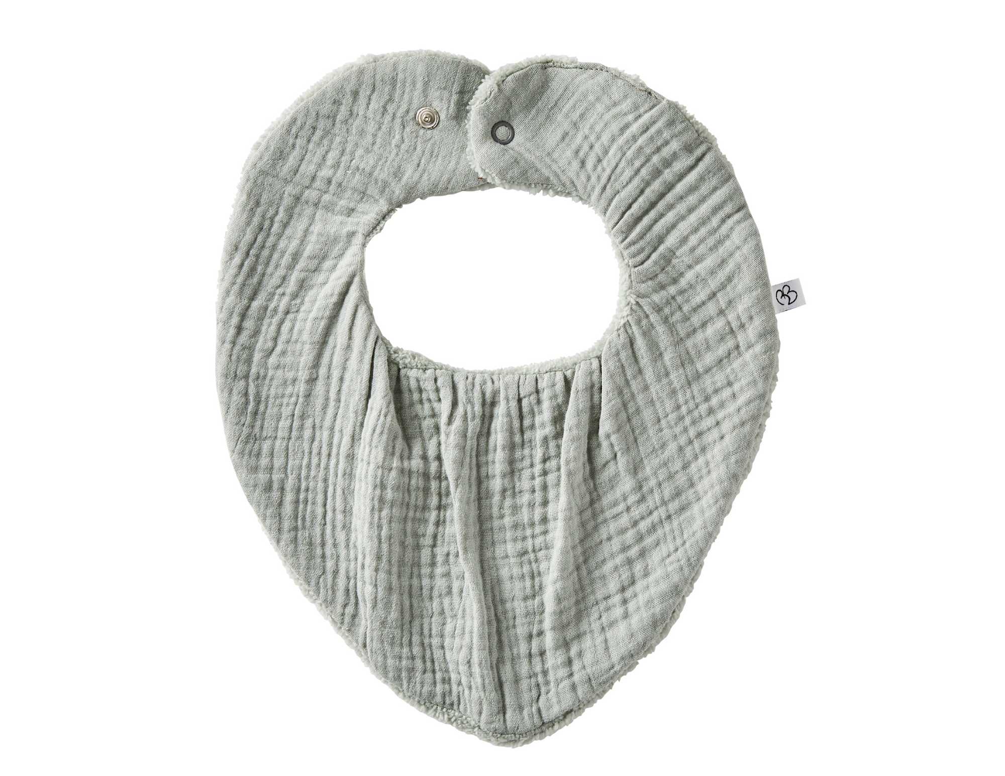 Bavoir Bandana Réversible – Vert d'eau