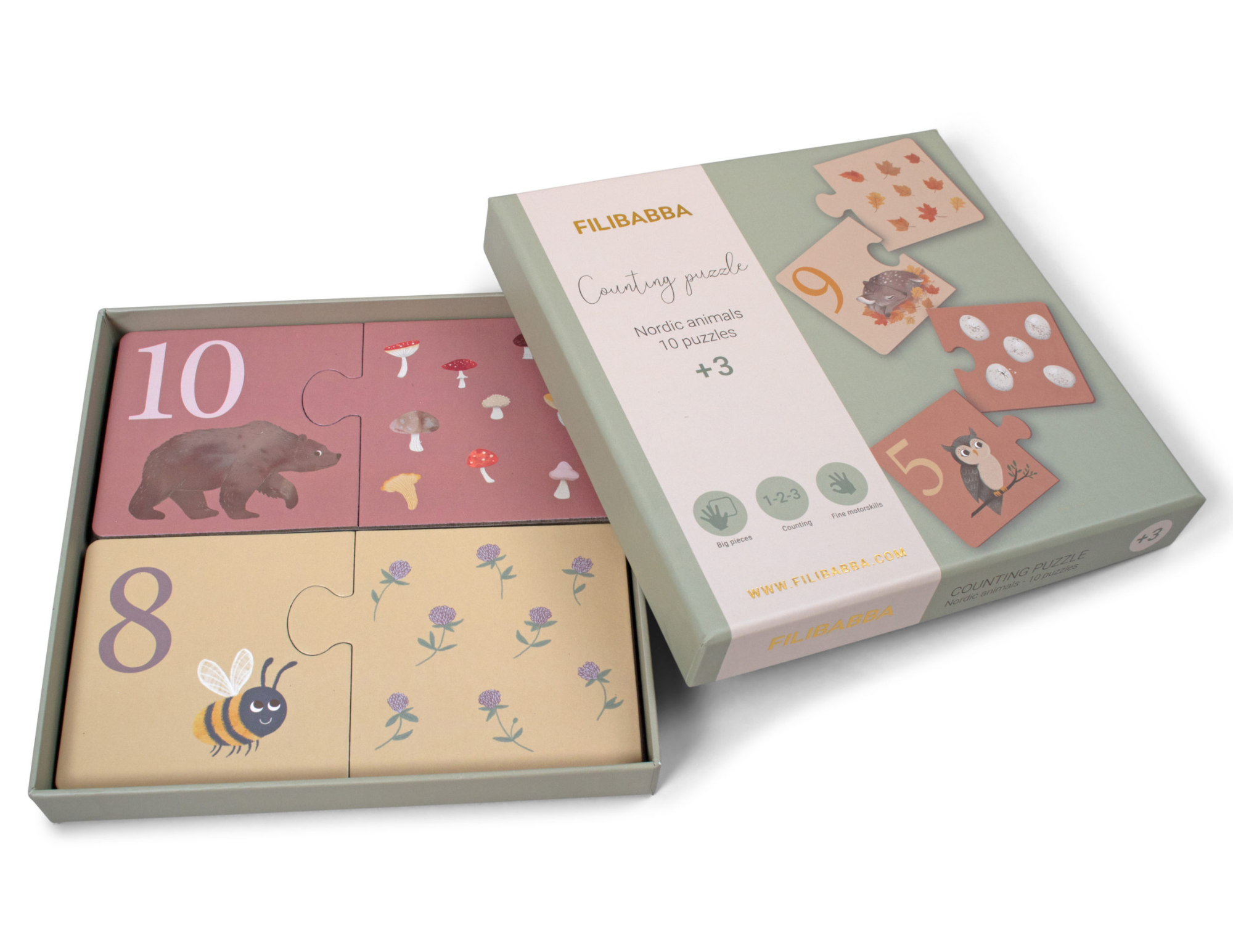 Puzzle "Apprendre à compter" - Animaux nordiques