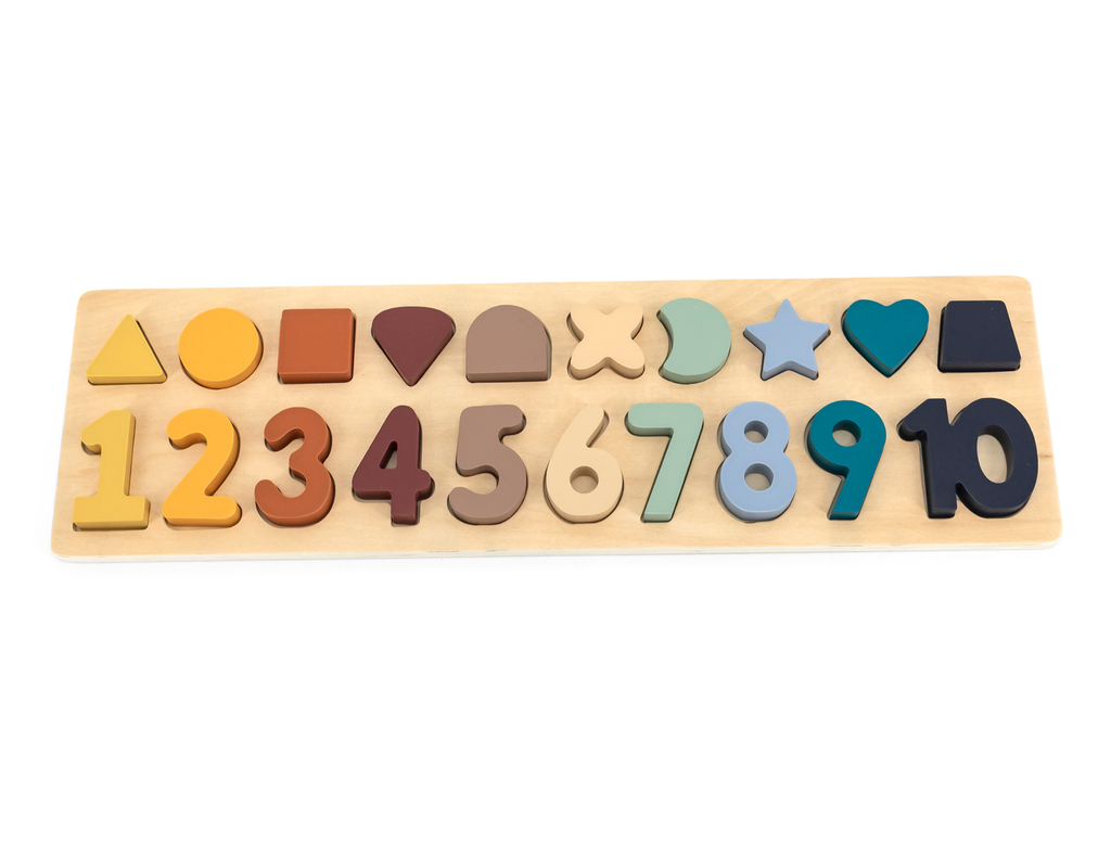 Puzzle en bois - Chiffres & formes