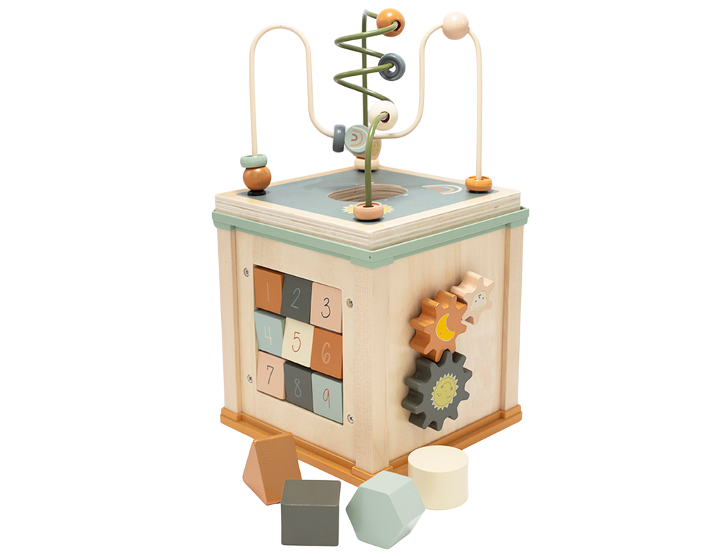 Cube d'activité en bois FSC - 5 en 1