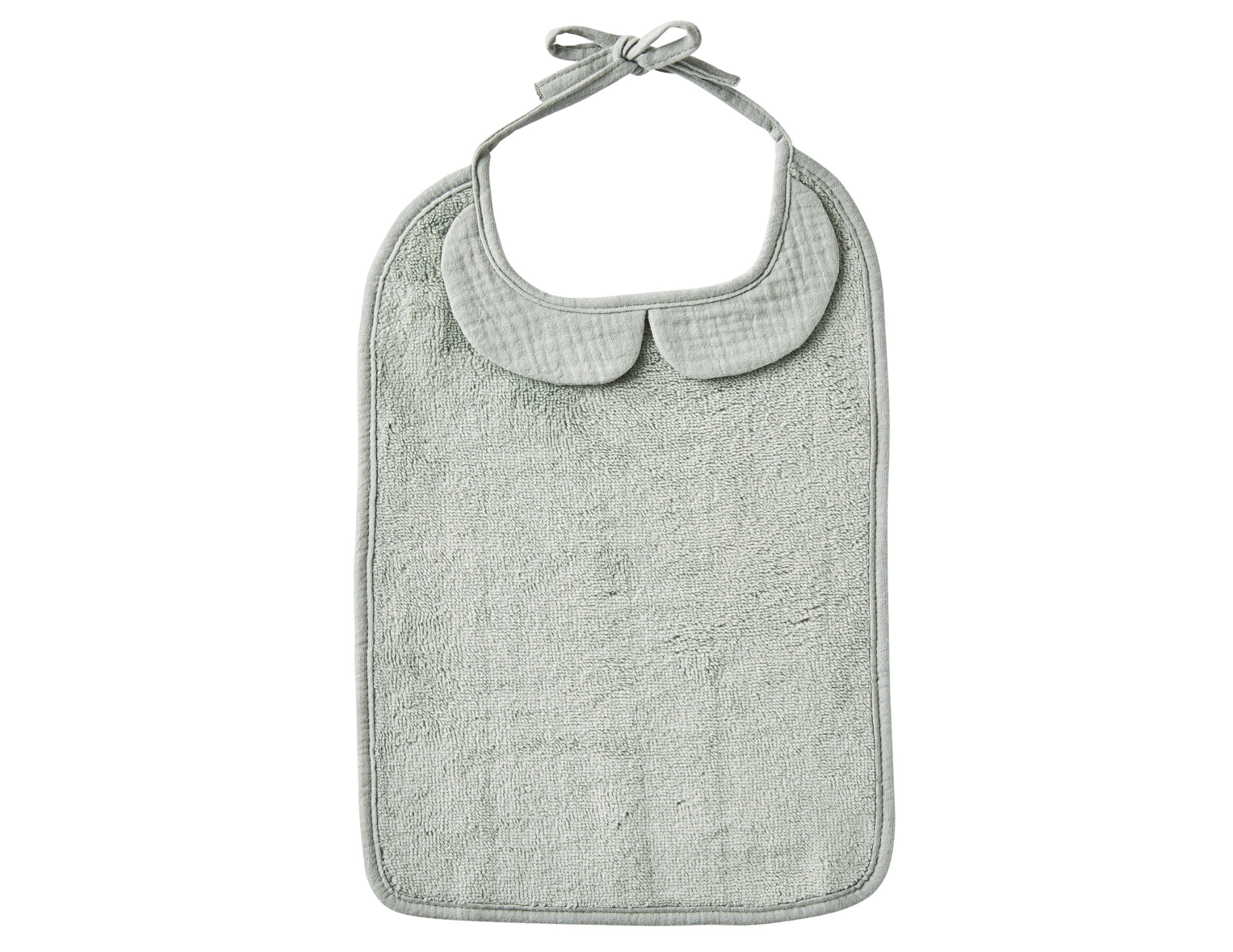 Bavoir col Claudine – Bambou & Gaze de Coton - Vert d'eau