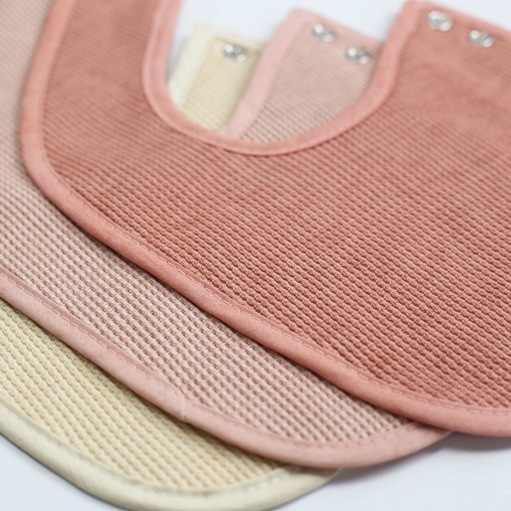 Bavoirs bébé - Naissance x6 - Vieux rose