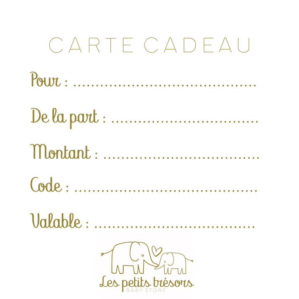 Carte Cadeaux - Les petits trésors
