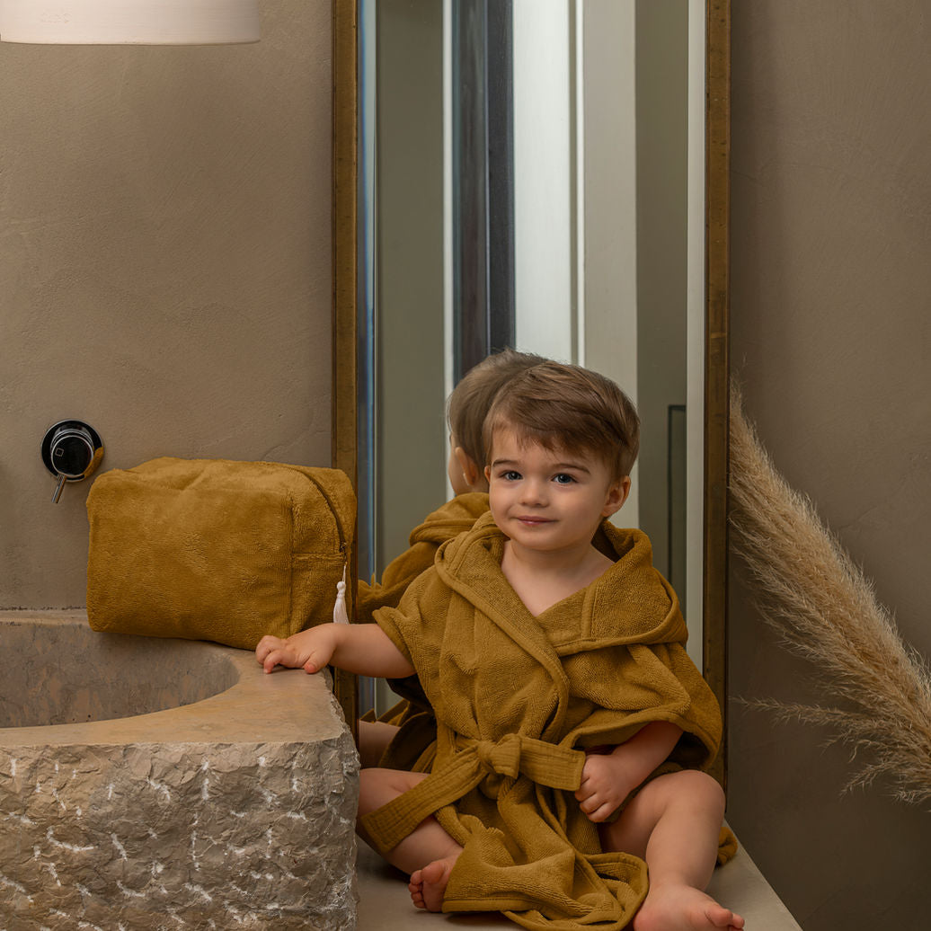 Cape de bain Bambou & Gaze de coton - Havane