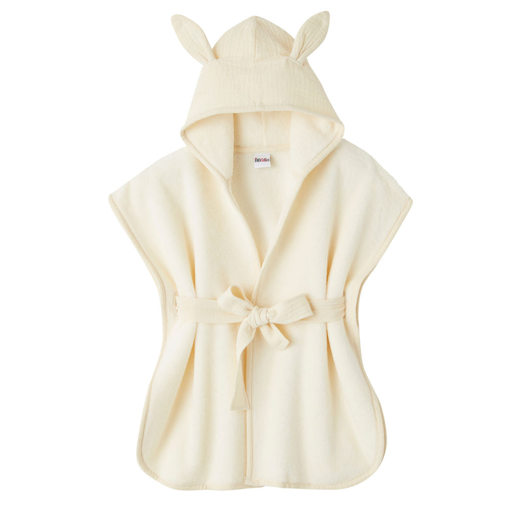 Cape de bain Bambou & Gaze de coton - Crème