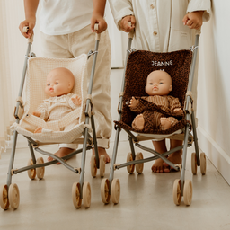 Poussette Gaze Léopard marron