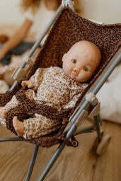 Poussette Gaze Léopard marron