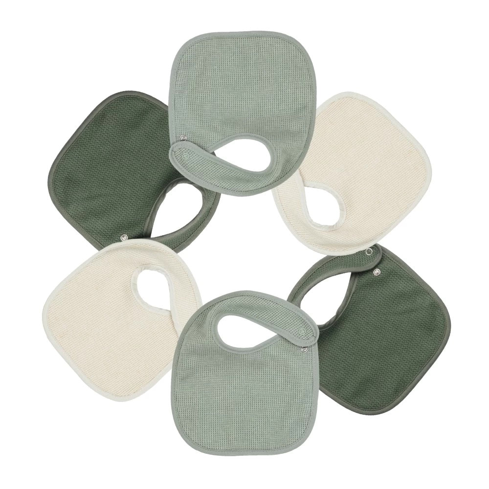 Bavoirs bébé - Naissance x6 - Vert sapin